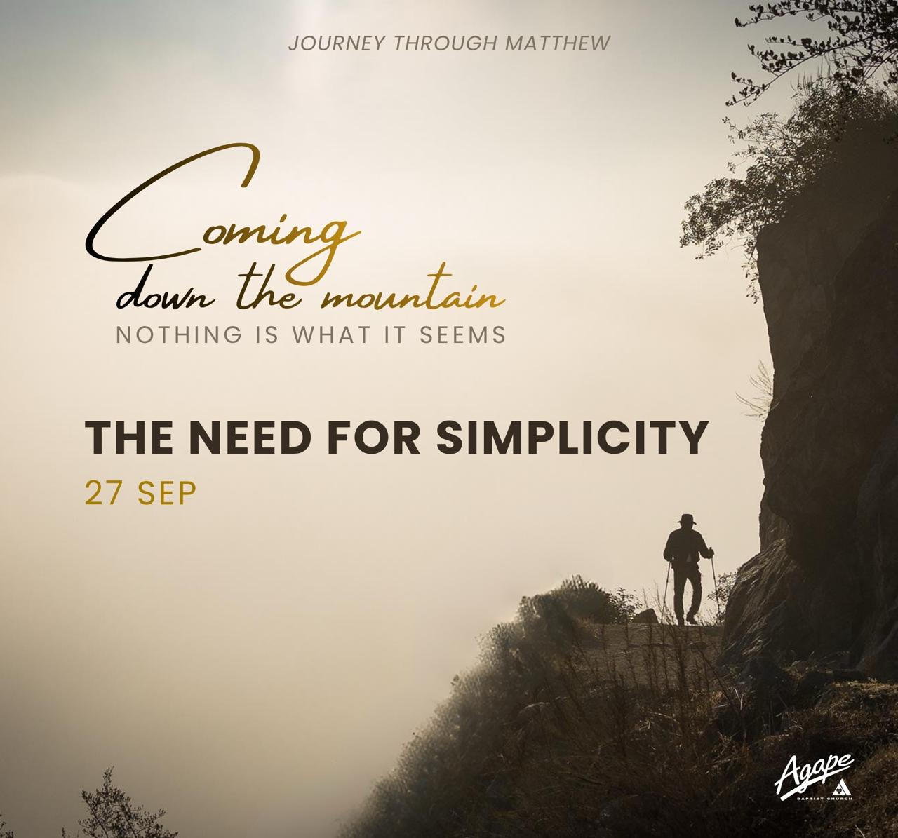 The Need For Simplicity