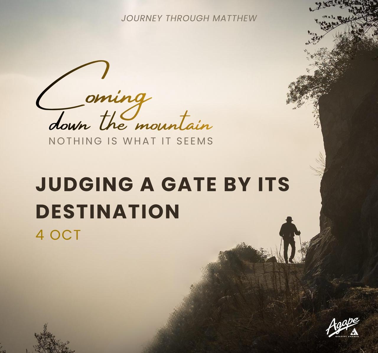 Judging A Gate By Its Destination